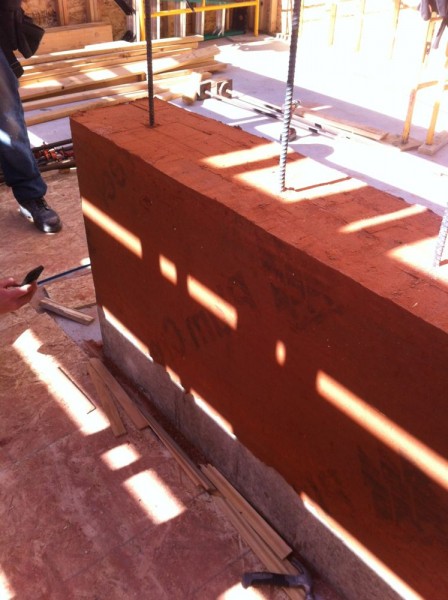 rammed earth layer